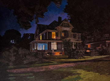 Sarah Sackville artwork 'Blue Light on Veranda' at Gallery78 Fredericton, New Brunswick