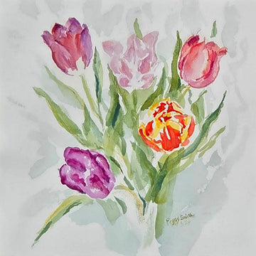 Peggy Smith artwork 'March - First Tulips' at Gallery78 Fredericton, New Brunswick