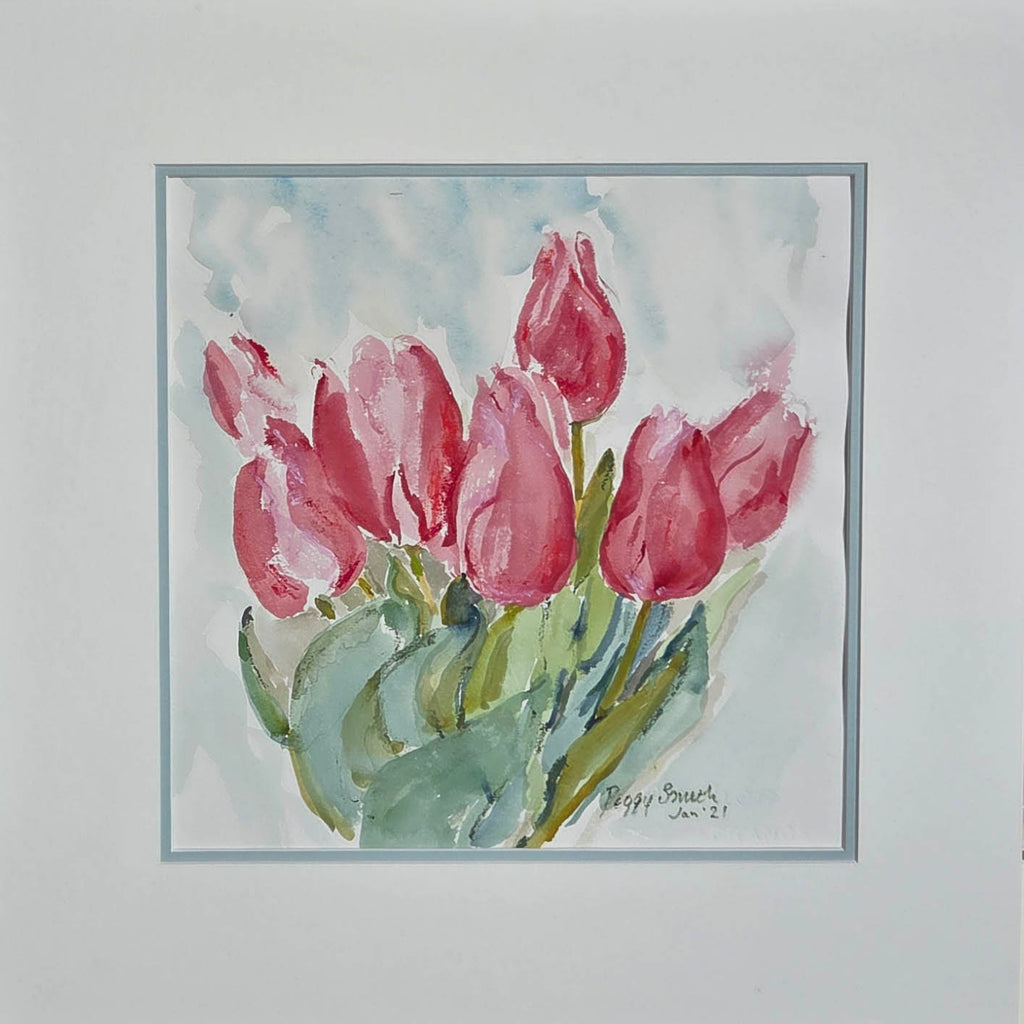 Peggy Smith artwork 'Tulips with Beethoven' at Gallery78 Fredericton, New Brunswick