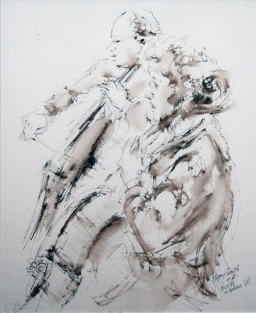 Peggy Smith artwork 'Paul Pulford & Sonja Adams Playing Schubert's Quintet' at Gallery78 Fredericton, New Brunswick