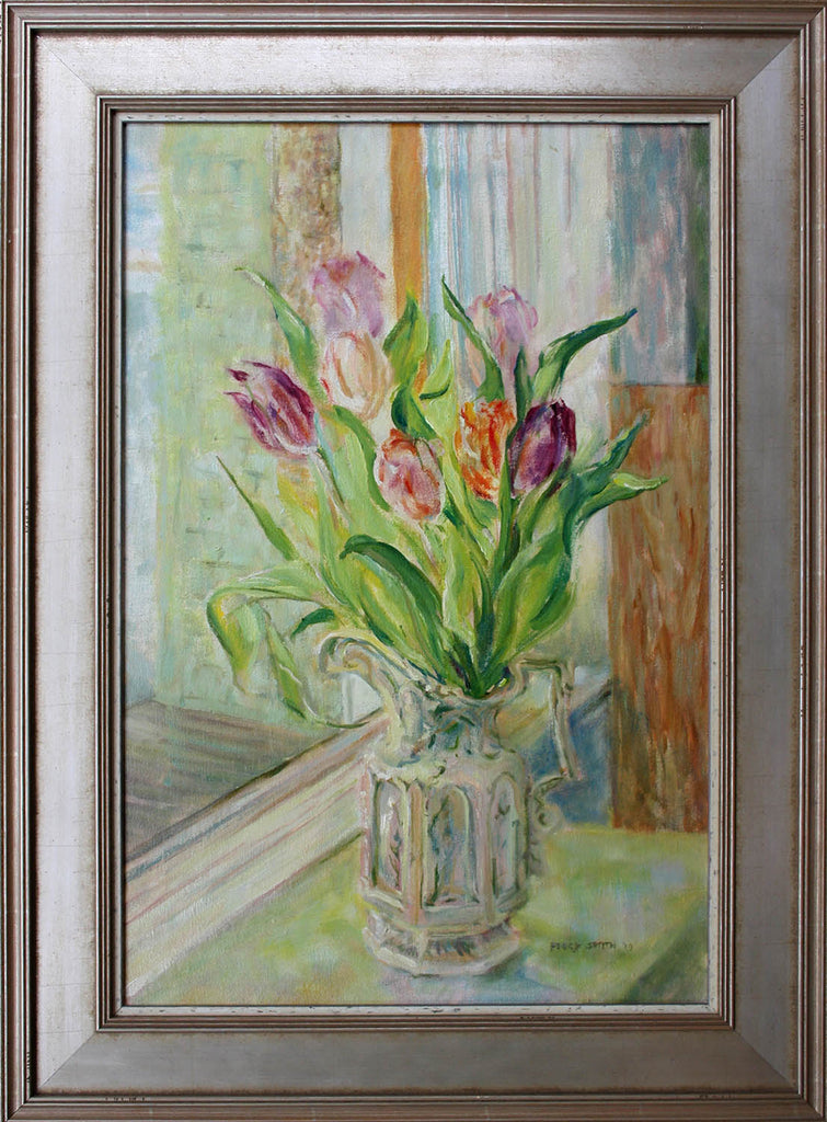 Peggy Smith artwork 'Tulips by the Window' at Gallery78 Fredericton, New Brunswick