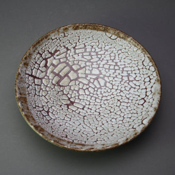 Deichmann Pottery artwork 'Snow on the Mountain Bowl, Shallow' at Gallery78 Fredericton, New Brunswick