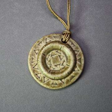Deichmann Pottery artwork 'Pendant, Brown Geometric' at Gallery78 Fredericton, New Brunswick