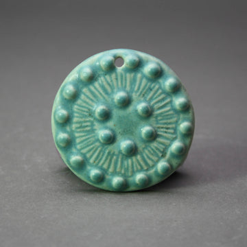 Deichmann Pottery artwork 'Pendant, Blue' at Gallery78 Fredericton, New Brunswick