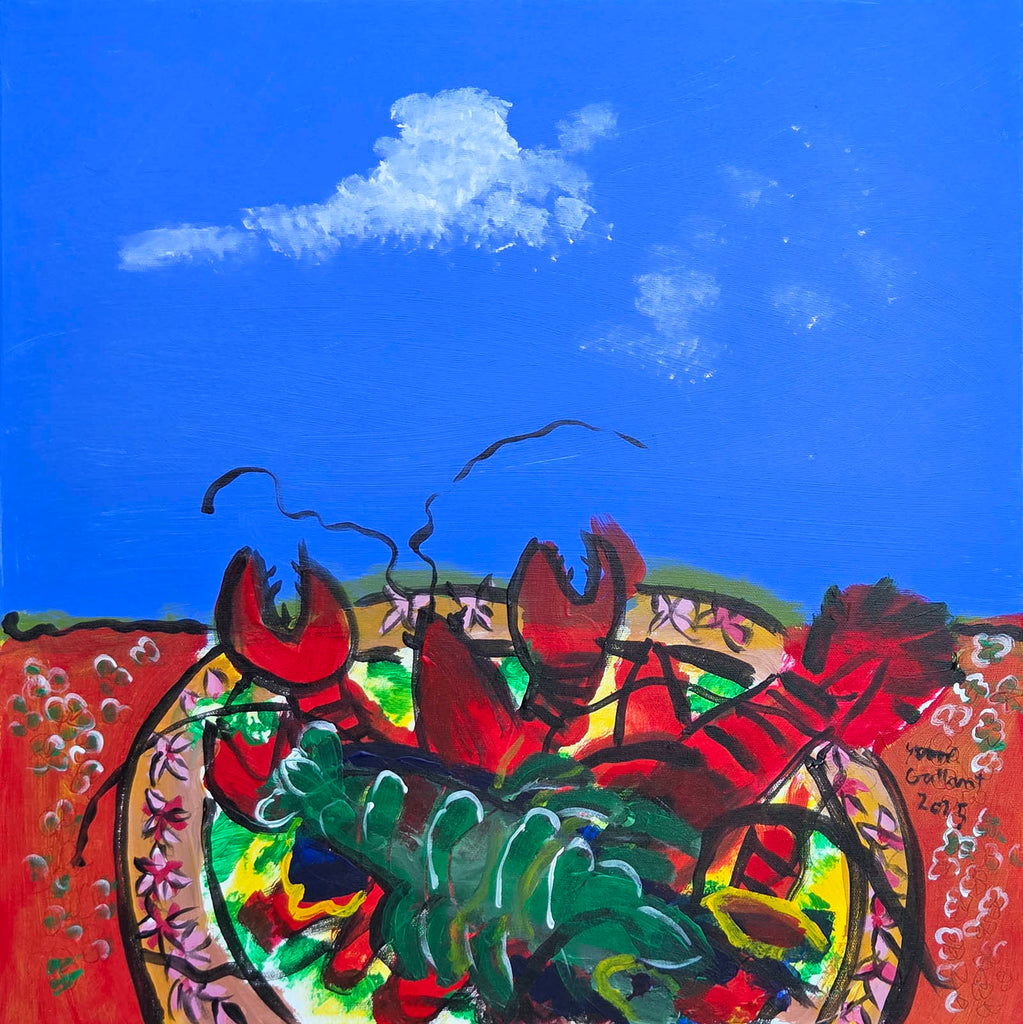 Yvon Gallant artwork 'Ce que j'aime manger: homards' at Gallery78 Fredericton, New Brunswick