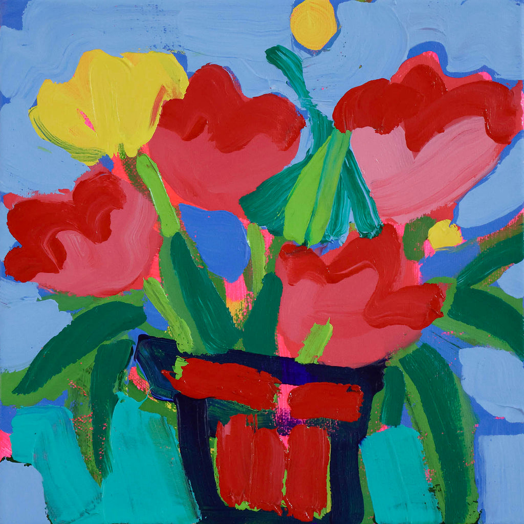 Alexandrya Eaton artwork 'Bright Sun Tulips' at Gallery78 Fredericton, New Brunswick