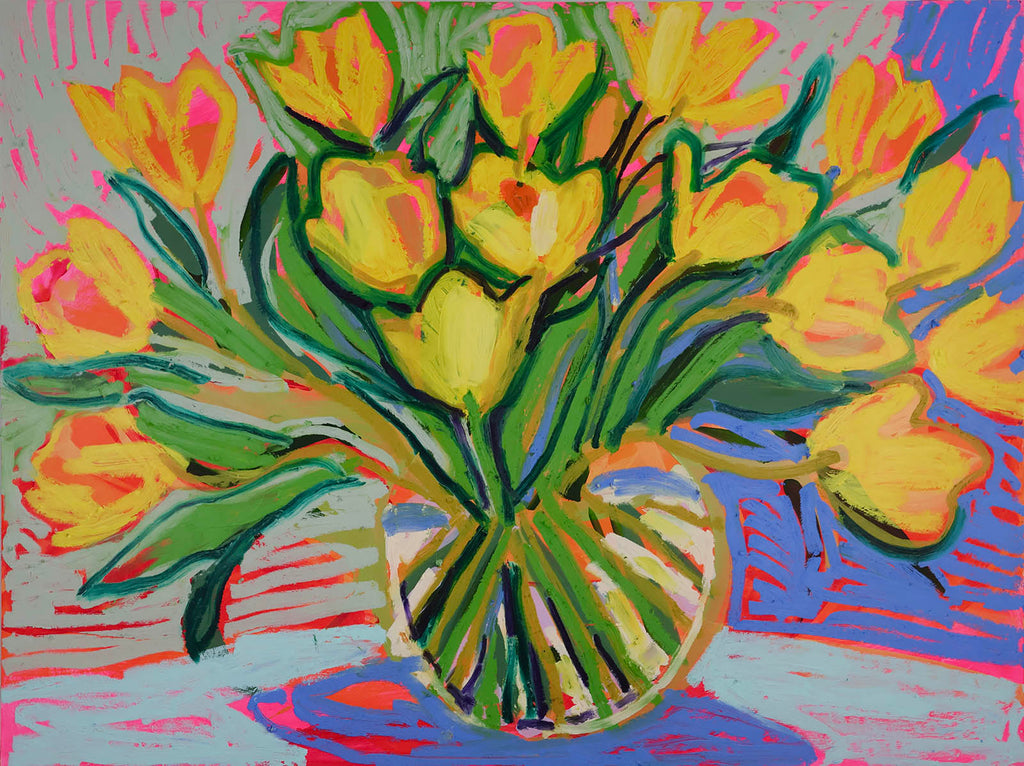 Alexandrya Eaton artwork 'Lemon Tulips' at Gallery78 Fredericton, New Brunswick