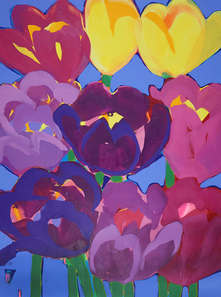 Alexandrya Eaton artwork 'Mostly Purple Tulips' at Gallery78 Fredericton, New Brunswick