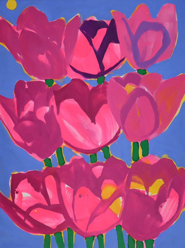 Alexandrya Eaton artwork 'Pink Pony Tulips' at Gallery78 Fredericton, New Brunswick
