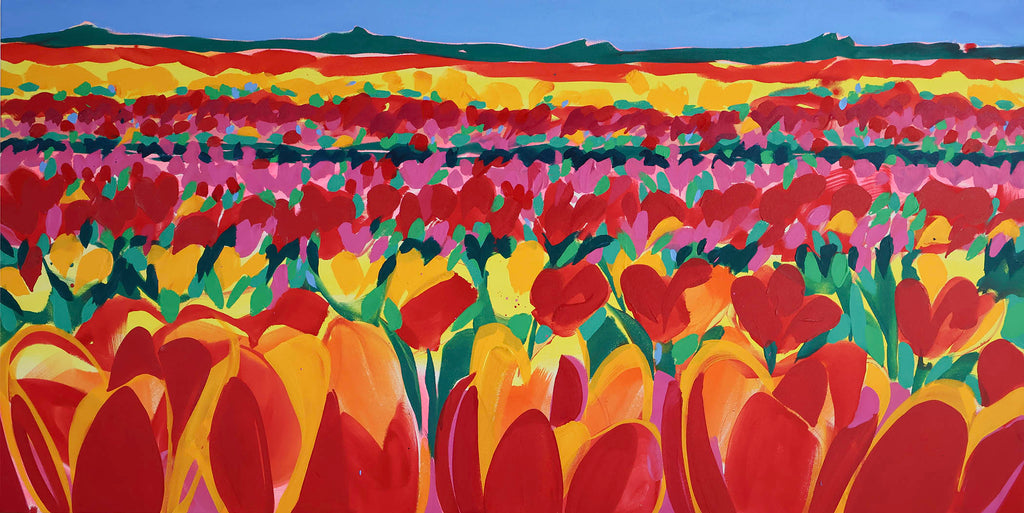 Alexandrya Eaton artwork 'Tulip Fields' at Gallery78 Fredericton, New Brunswick