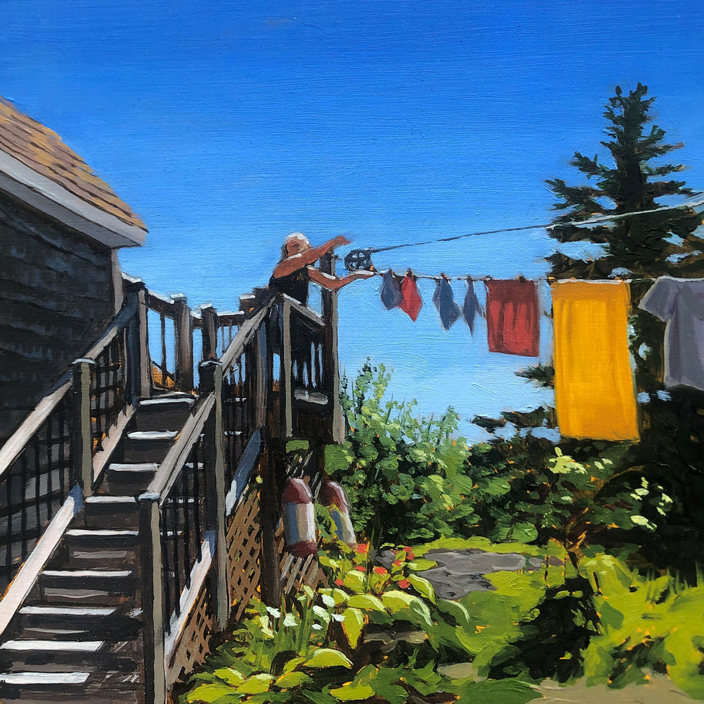 Diane Hiscox artwork 'Brier Island Laundry' at Gallery78 Fredericton, New Brunswick