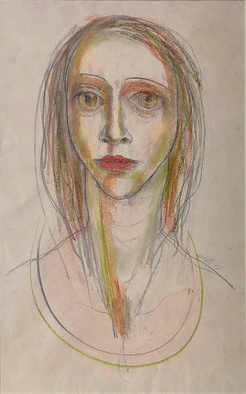 Miller Brittain artwork 'Female Head' at Gallery78 Fredericton, New Brunswick