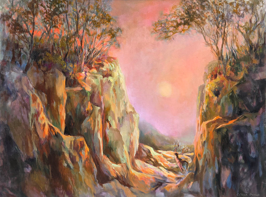 Céline Genest artwork 'Le berger guidé, The Guided Shepherd' at Gallery78 Fredericton, New Brunswick