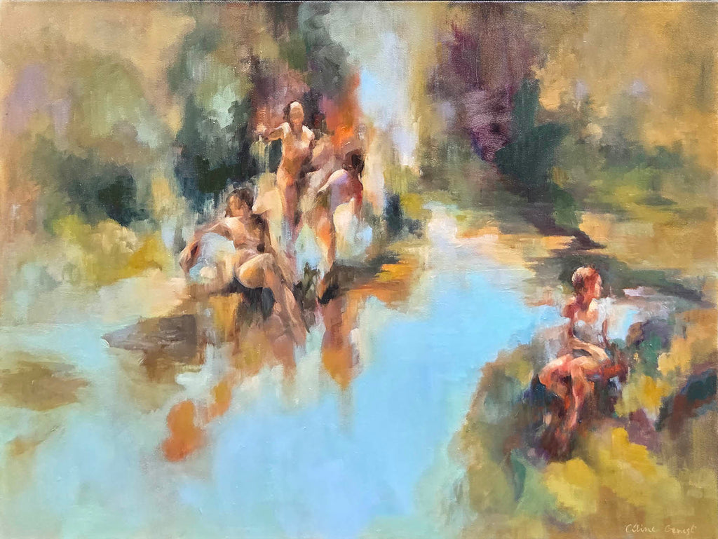 Céline Genest artwork 'Naïades de rosée, Dew Naiads' at Gallery78 Fredericton, New Brunswick