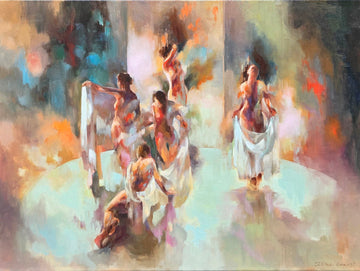 Céline Genest artwork 'Les muses lyriques, Lyrical Muses' at Gallery78 Fredericton, New Brunswick