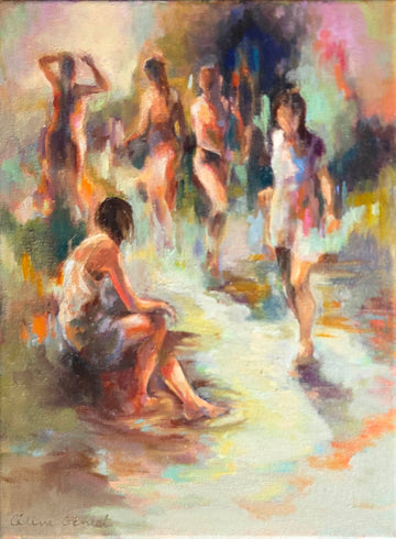 Céline Genest artwork 'Pause à la source, Resting by the Stream' at Gallery78 Fredericton, New Brunswick