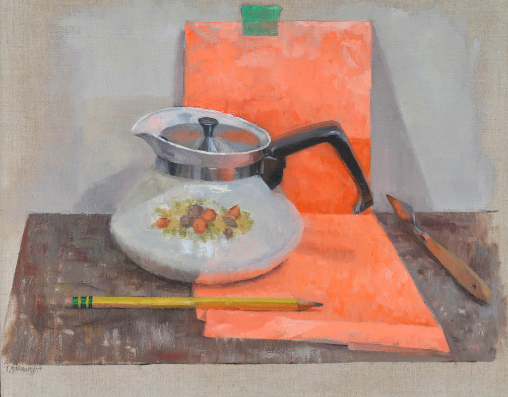 Theresa MacKnight artwork 'Teapot and Pencil' at Gallery78 Fredericton, New Brunswick