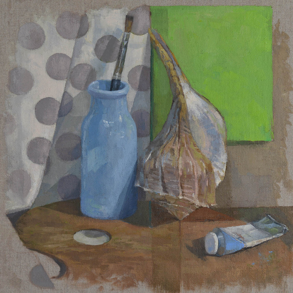 Theresa MacKnight artwork 'Vanitas: King's Blue' at Gallery78 Fredericton, New Brunswick