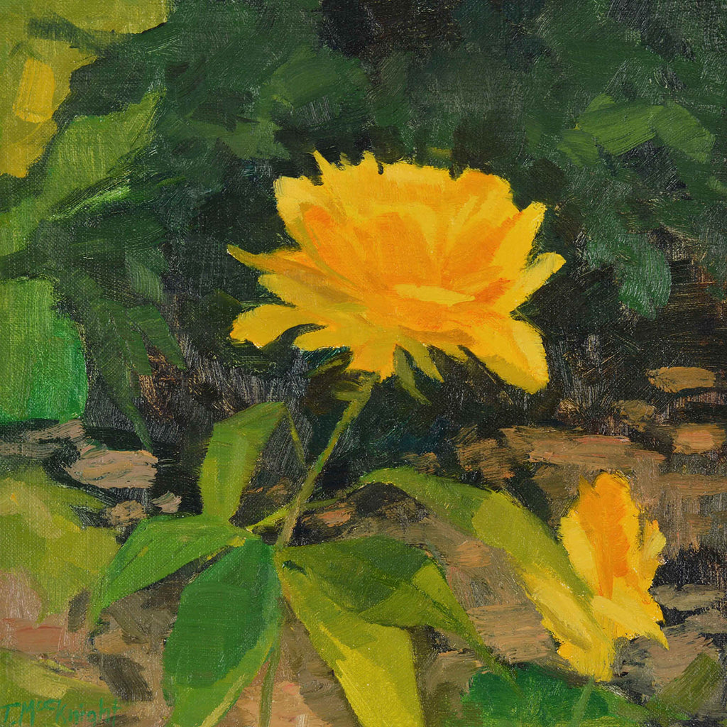 Theresa MacKnight artwork 'Kingsbrae, Yellow Rose' at Gallery78 Fredericton, New Brunswick