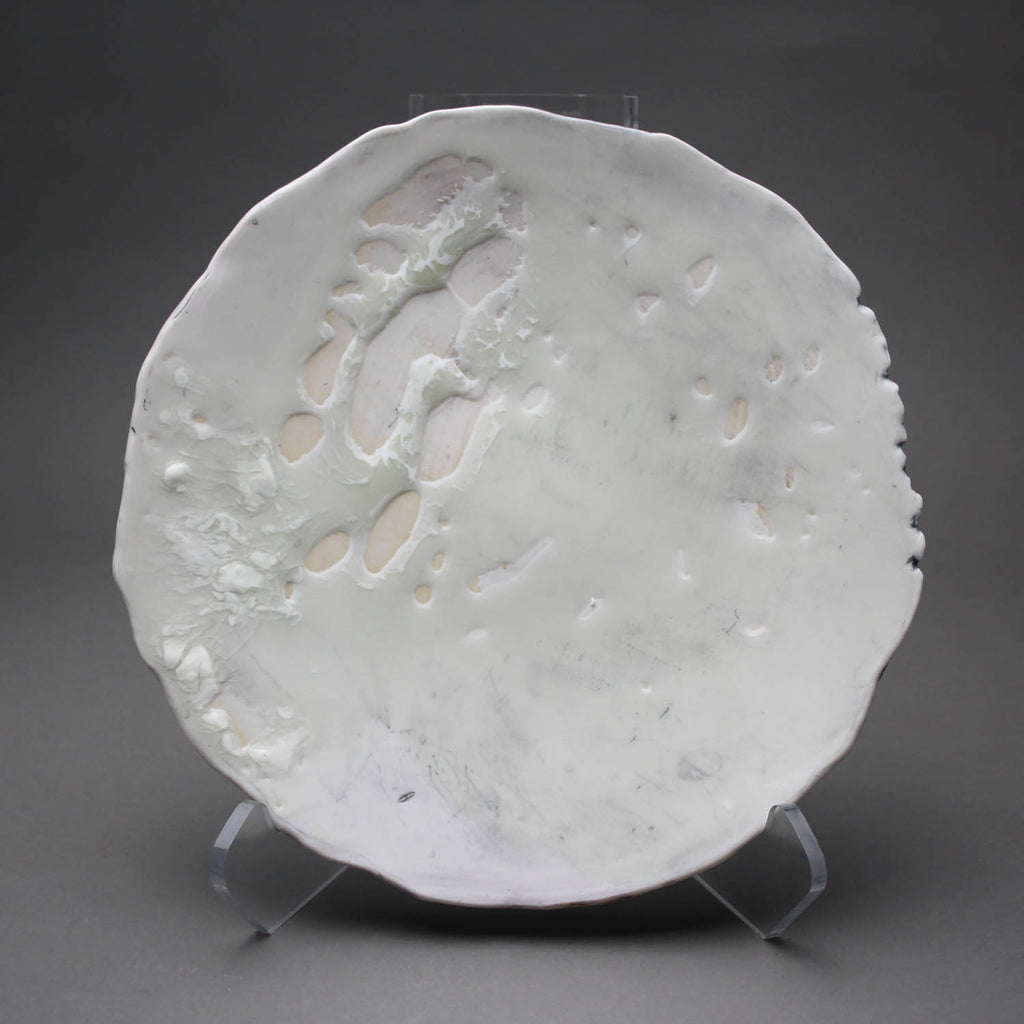 Heather Waugh Pitts artwork 'White Porcelain Melt Plate' at Gallery78 Fredericton, New Brunswick