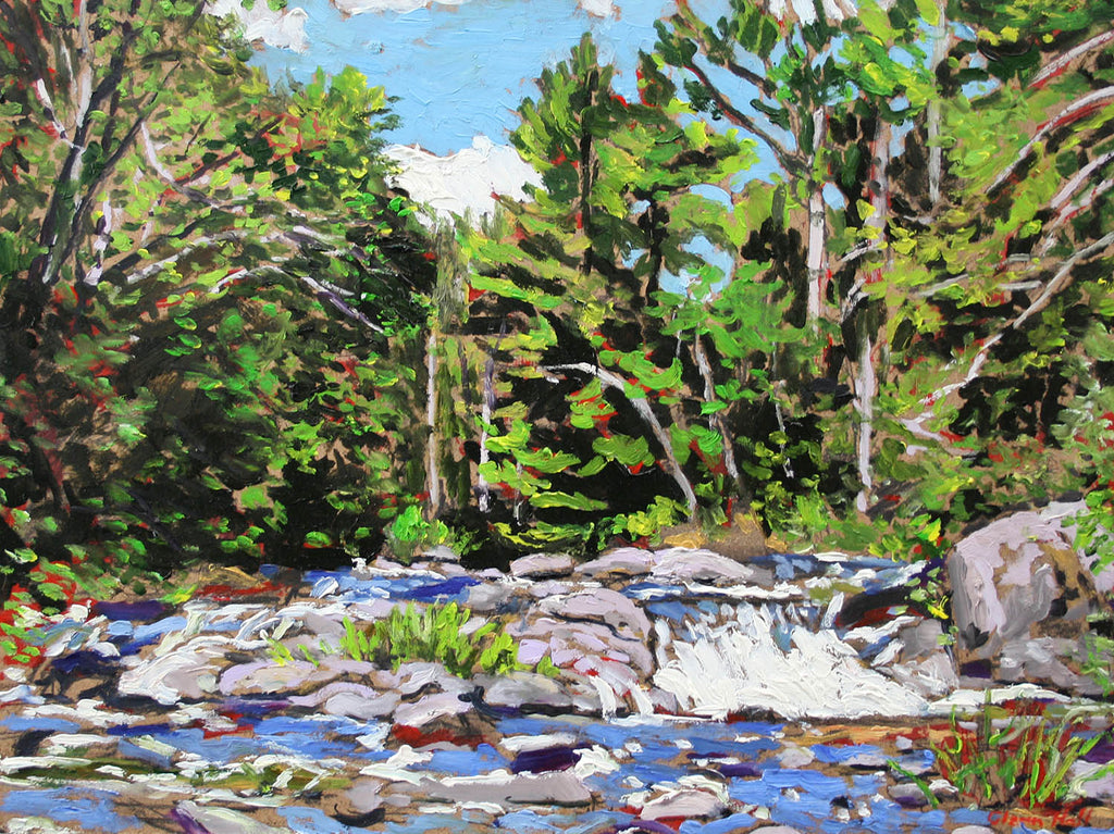 Glenn Hall artwork 'Ragged Chute Road, Quyon River' at Gallery78 Fredericton, New Brunswick