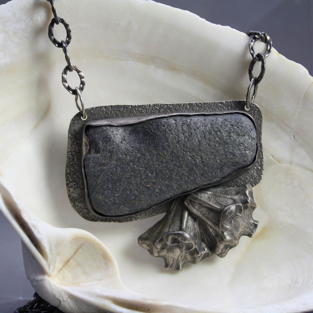 Clare Bridge artwork 'Pendant with Stone' at Gallery78 Fredericton, New Brunswick