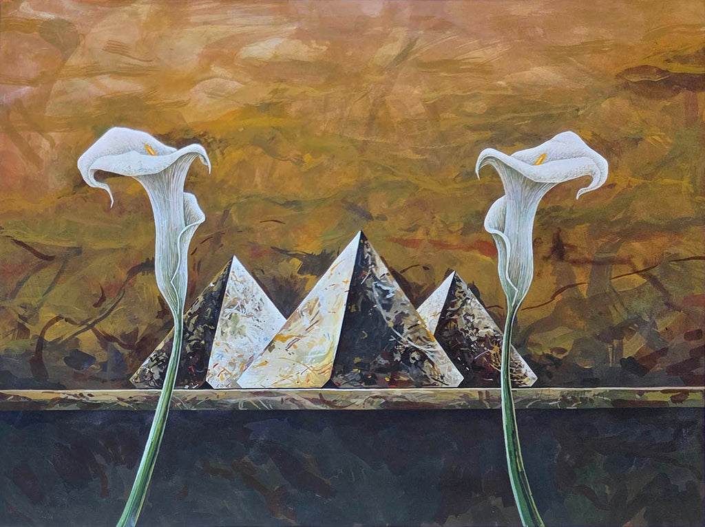 William Forrestall artwork 'Lilies and Time (in brown)' at Gallery78 Fredericton, New Brunswick