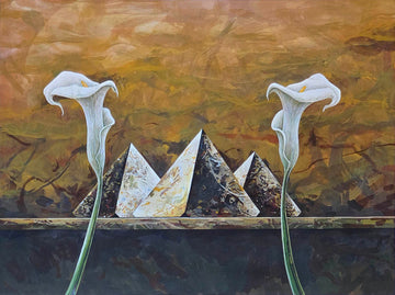 William Forrestall artwork 'Lilies and Time (in brown)' at Gallery78 Fredericton, New Brunswick