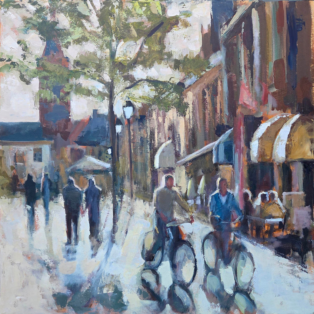 Amber Leger artwork 'Sunday Bike Ride' at Gallery78 Fredericton, New Brunswick