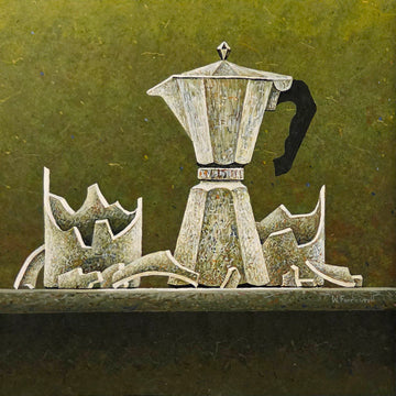 William Forrestall artwork 'Coffee Maker & Shards' at Gallery78 Fredericton, New Brunswick