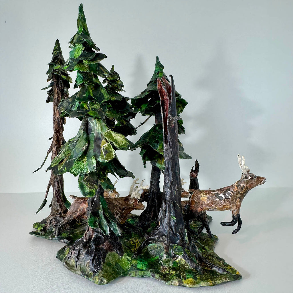 France Pillière artwork 'À la recherche d'une forêt tranquille' at Gallery78 Fredericton, New Brunswick