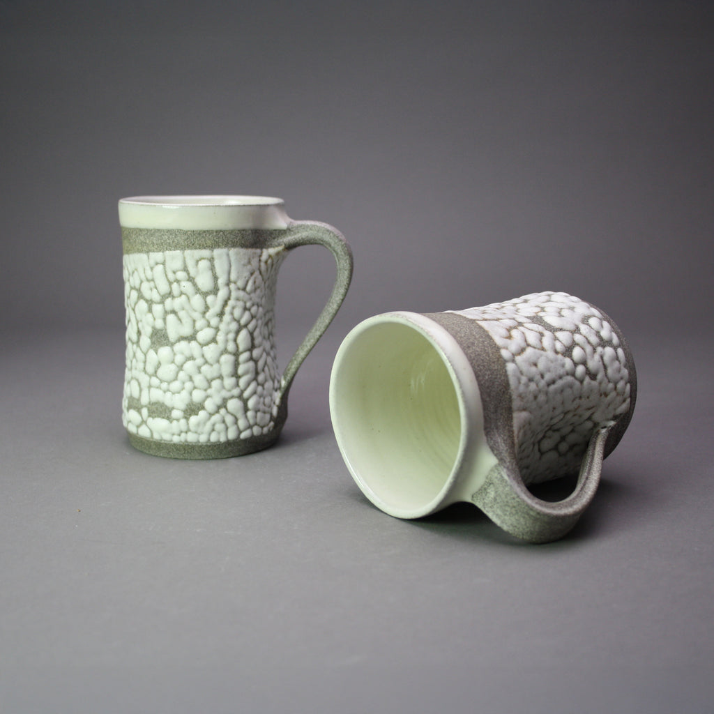 Matthew Cripps artwork 'Mug: White Crawl, Granite Clay' at Gallery78 Fredericton, New Brunswick