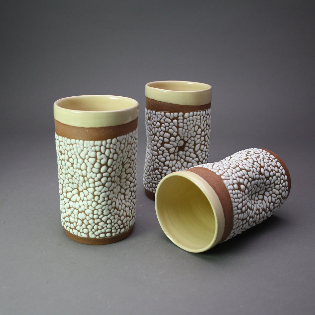 Matthew Cripps artwork 'Tumbler: White Crawl, Red Clay' at Gallery78 Fredericton, New Brunswick