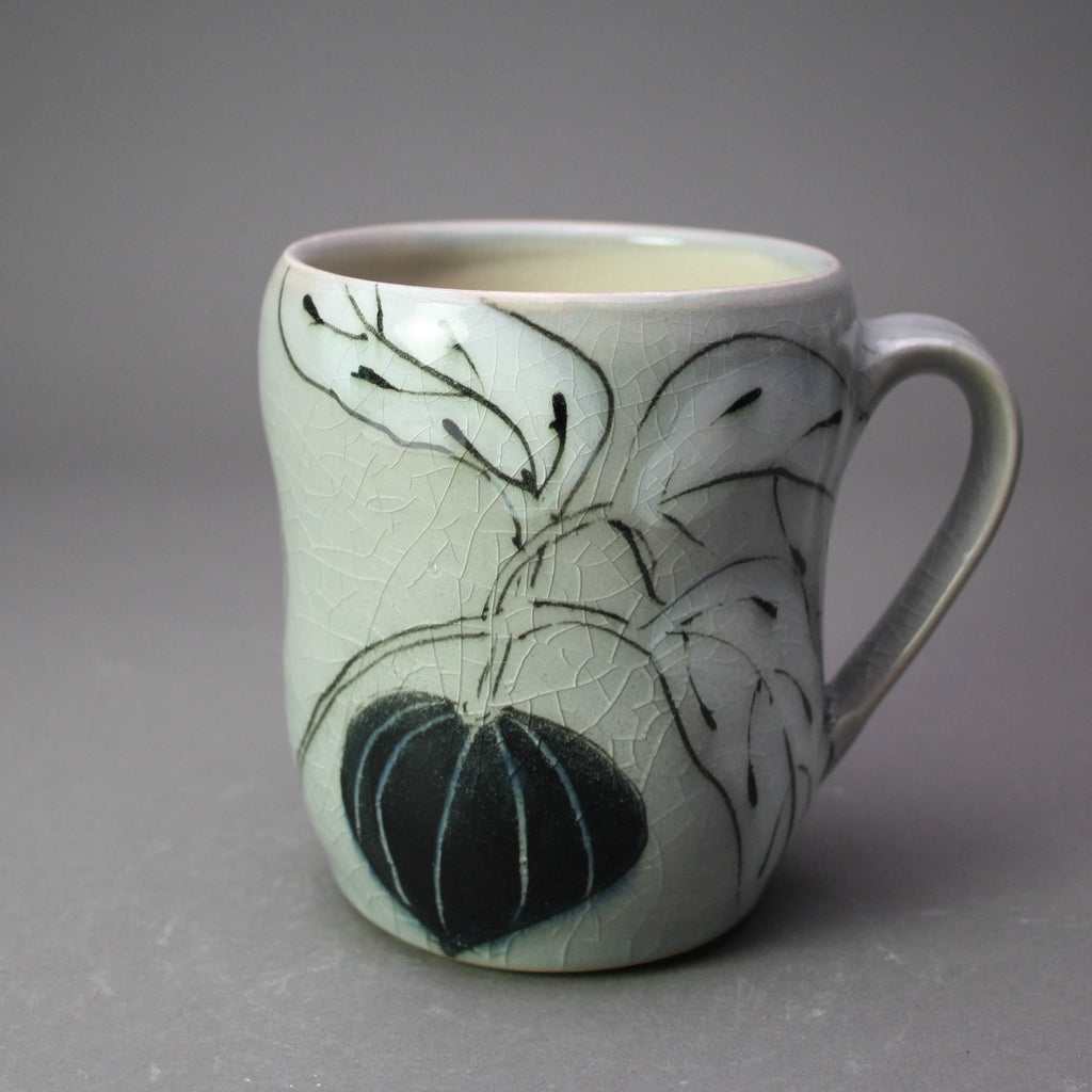 Karen Burk artwork 'Mug - Grey with Black Lantern' at Gallery78 Fredericton, New Brunswick