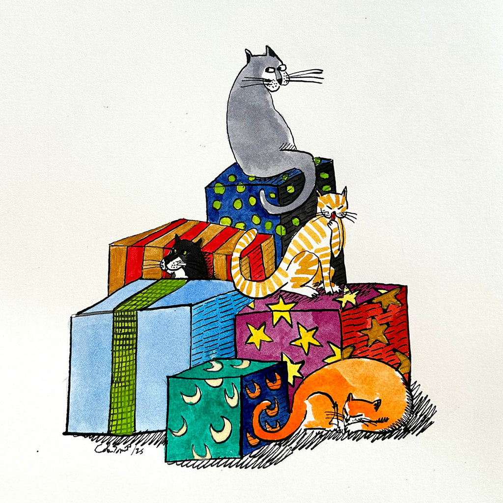 Colin Smith artwork 'Yule Gathering' at Gallery78 Fredericton, New Brunswick