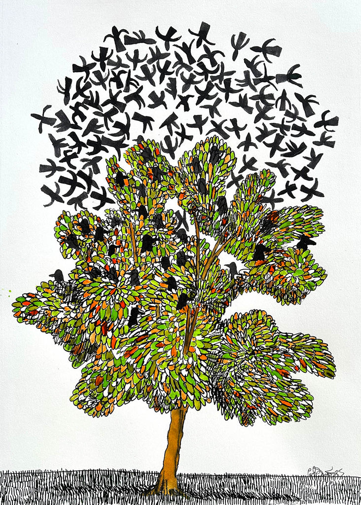 Colin Smith artwork 'Afternoon Murmuration' at Gallery78 Fredericton, New Brunswick