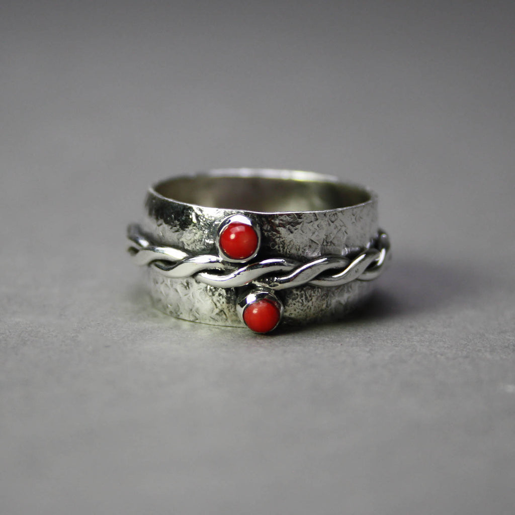 Ann Fillmore artwork 'Coral and Twist Ring' at Gallery78 Fredericton, New Brunswick