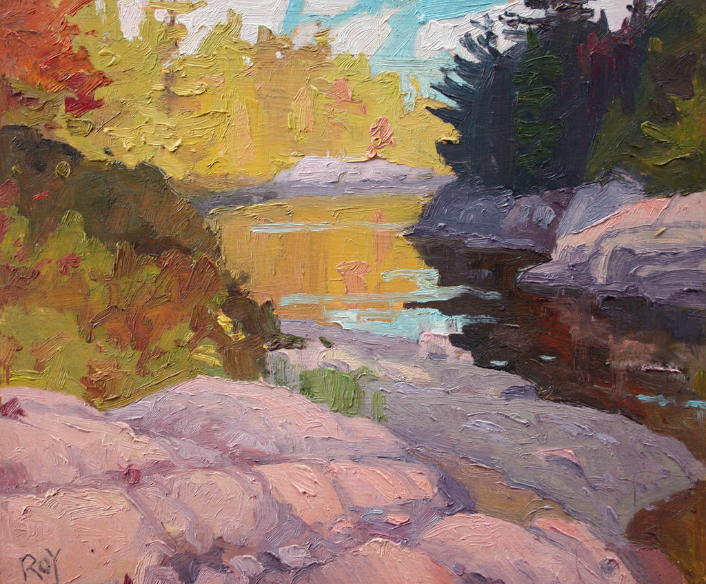 Réjean Roy artwork 'Nepisiguit River' at Gallery78 Fredericton, New Brunswick