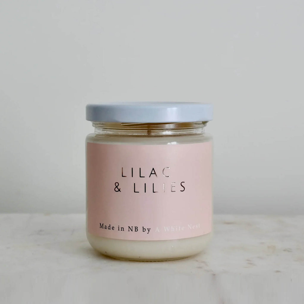 A White Nest artwork 'Lilac and Lilies' at Gallery78 Fredericton, New Brunswick