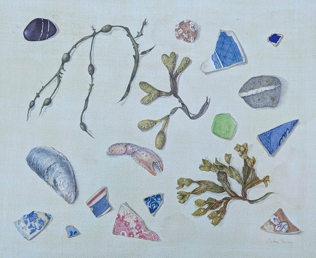 Cathy Ross artwork 'Beach Combing' at Gallery78 Fredericton, New Brunswick