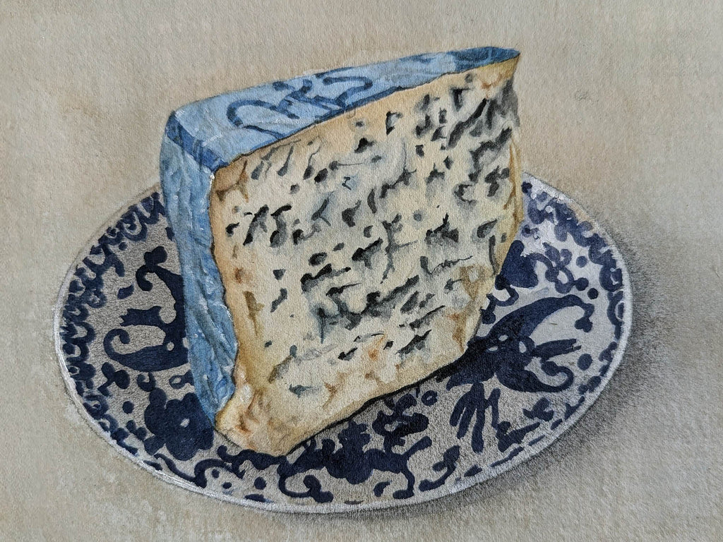 Cathy Ross artwork 'Blue Cheese' at Gallery78 Fredericton, New Brunswick