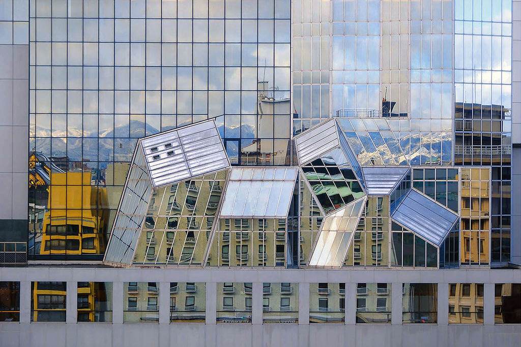 James Wilson artwork 'Urban Cubism Kyoto Train Station' at Gallery78 Fredericton, New Brunswick