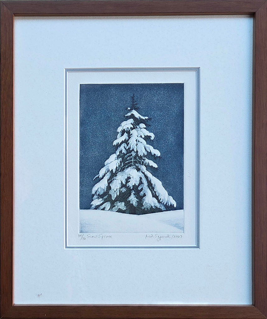 Anna Syperek artwork 'Snow Spruce' at Gallery78 Fredericton, New Brunswick