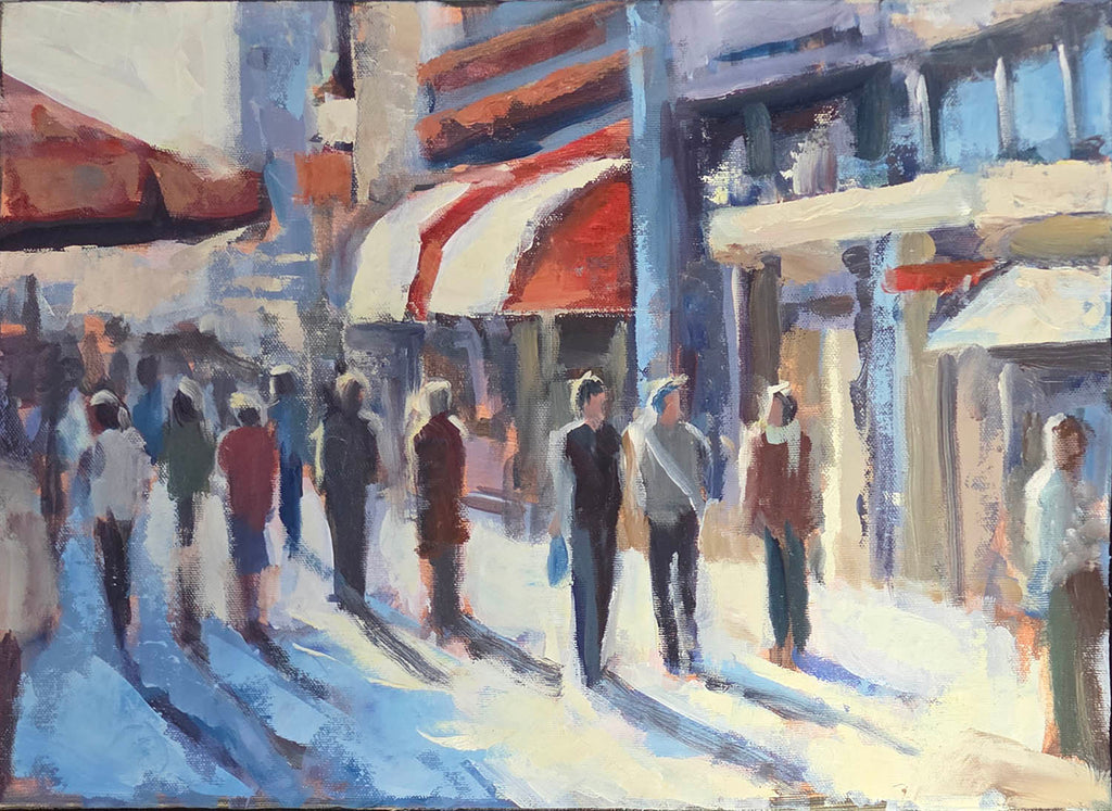 Amber Leger artwork 'Late Afternoon Stroll' at Gallery78 Fredericton, New Brunswick