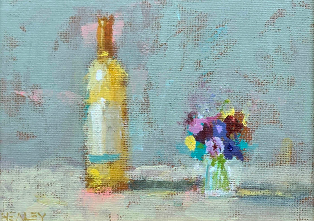 Paul Healey artwork 'Wine and Flowers' at Gallery78 Fredericton, New Brunswick