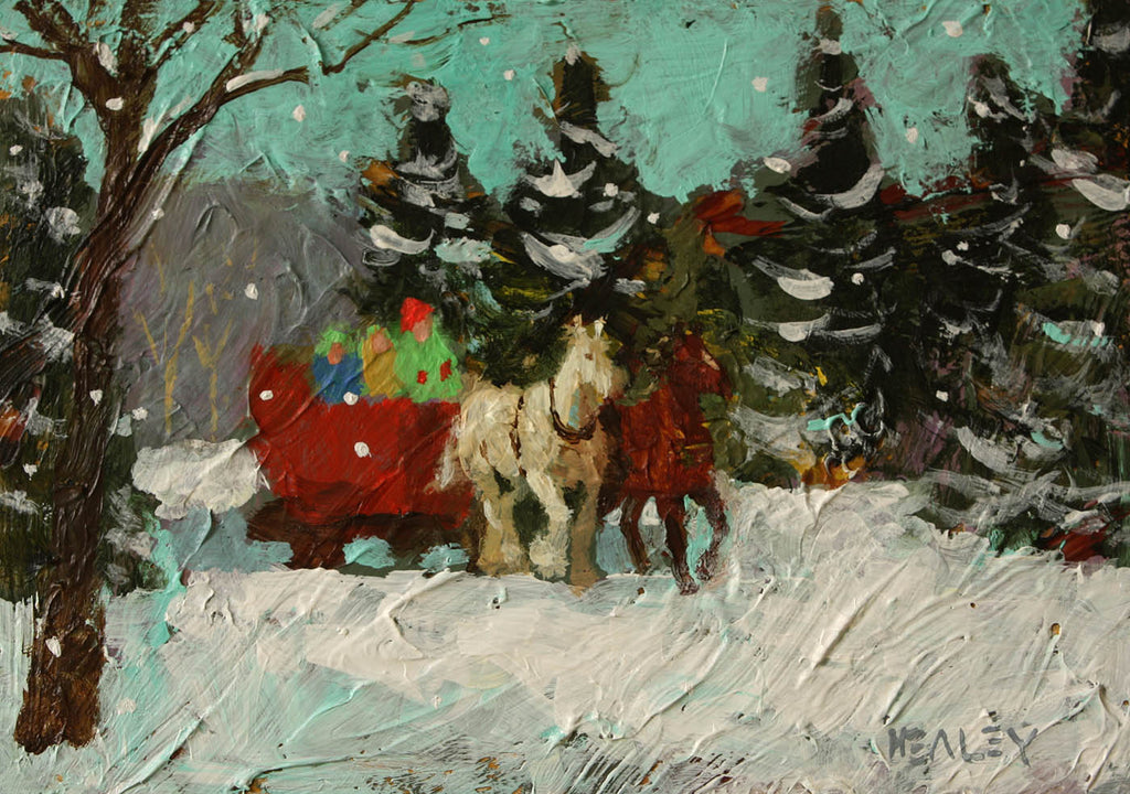 Paul Healey artwork 'Snow Ride' at Gallery78 Fredericton, New Brunswick