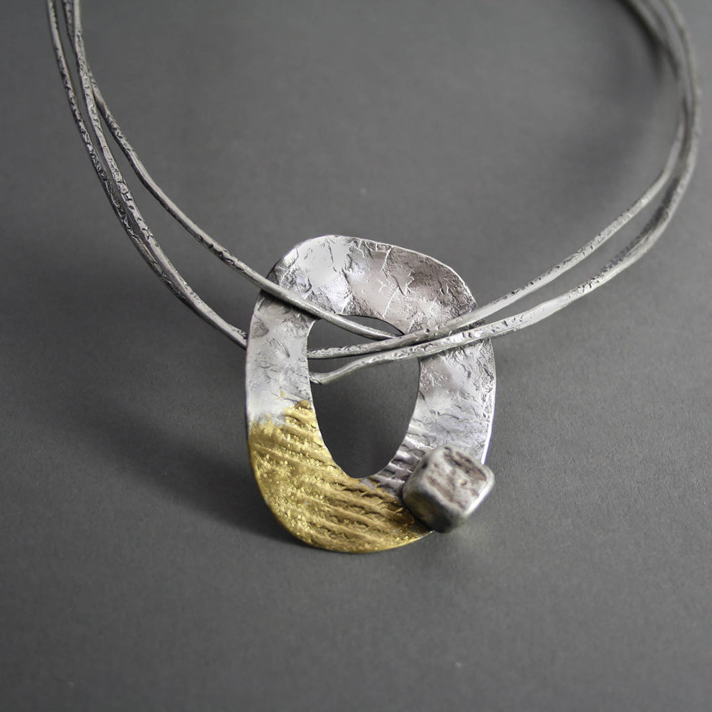 Clare Bridge artwork 'Oval Choker with Gold' at Gallery78 Fredericton, New Brunswick