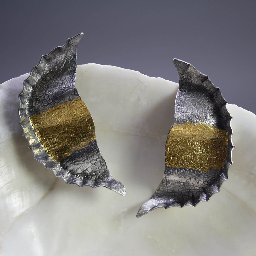 Clare Bridge artwork 'Bottle Cap Earrings' at Gallery78 Fredericton, New Brunswick