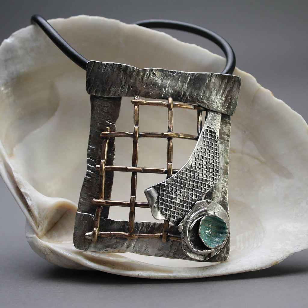 Clare Bridge artwork 'Framed Neckpiece' at Gallery78 Fredericton, New Brunswick