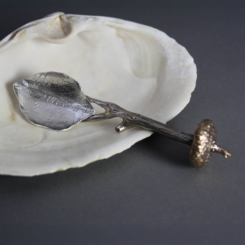 Clare Bridge artwork 'Acorn Top Spoon' at Gallery78 Fredericton, New Brunswick